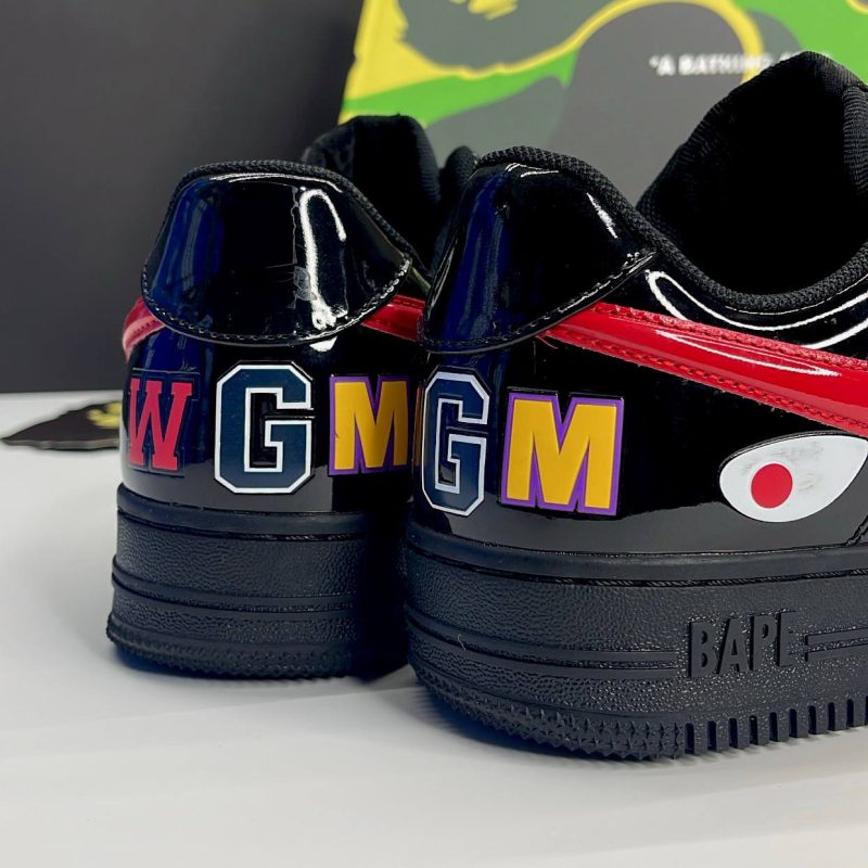 بیپ استا شارک مشکی قرمز BAPE STA SHARK