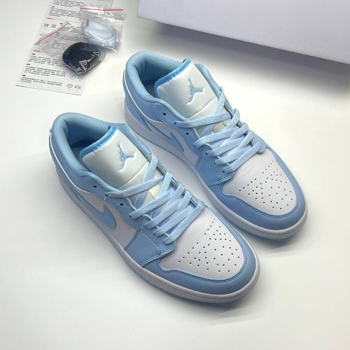 نایک ایر جردن وان لو آیس بلو NIKE AIR JORDAN 1 LOW ICE BLUE