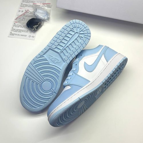 نایک ایر جردن وان لو آیس بلو NIKE AIR JORDAN 1 LOW ICE BLUE