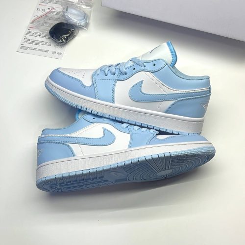 نایک ایر جردن وان لو آیس بلو NIKE AIR JORDAN 1 LOW ICE BLUE