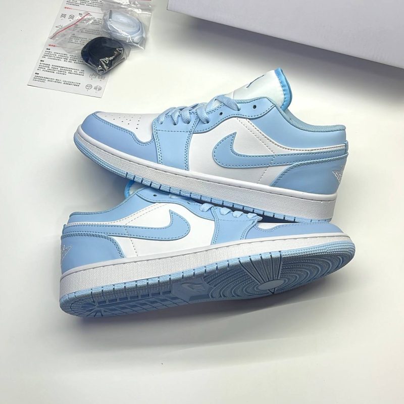 نایک ایر جردن وان لو آیس بلو NIKE AIR JORDAN 1 LOW ICE BLUE