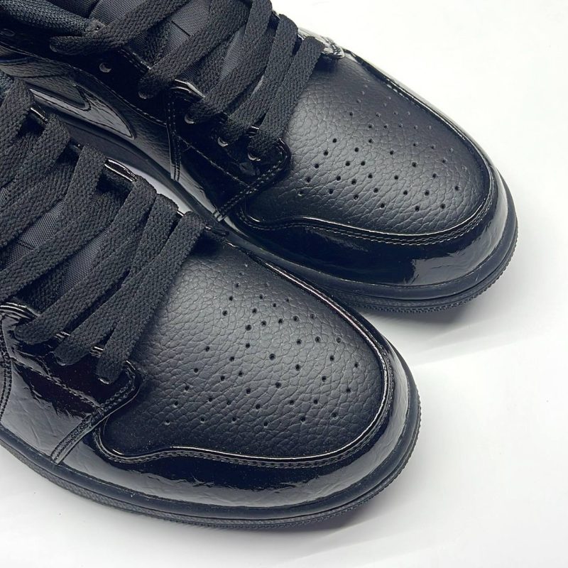 نایک ایر جردن وان لو پتنت الفنت بلک NIKE AIR JORDAN 1 LOW PATENT ELEPHANT BLACK