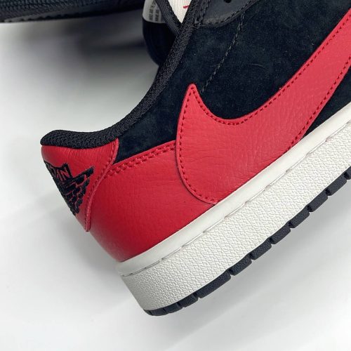 نایک ایر جردن وان لو تراویس اسکات برد مشکی قرمز NIKE AIR JORDAN 1 LOW TRAVIS SCOTT BRED