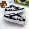 بیپ استا شارک مشکی سفید BAPE STA SHARK