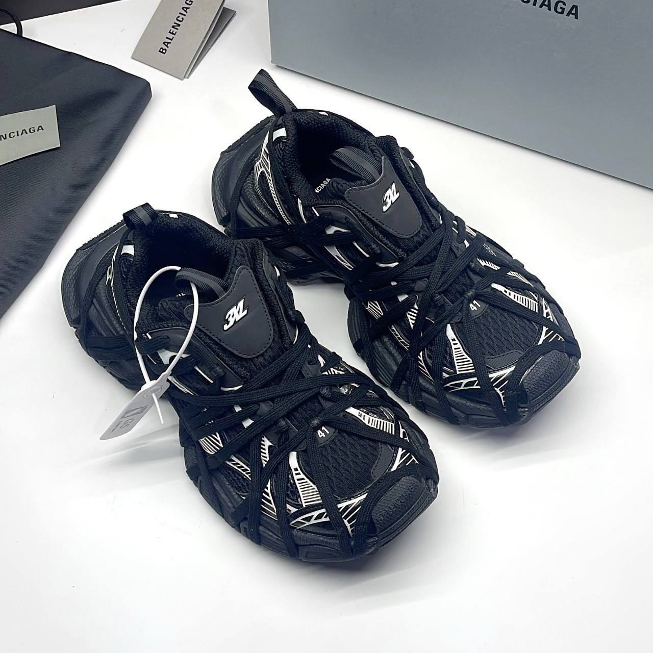 بالنسیاگا 3XL اسپایدر مشکی سفید BALENCIAGA 3XL SPIDER