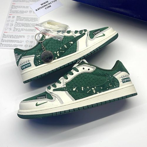 نایک ایر جردن وان لو تراویس سوپریم گوچی NIKE AIR JORDAN 1 LOW TRAVIS SCOTT X GUCCI X SUPRIM