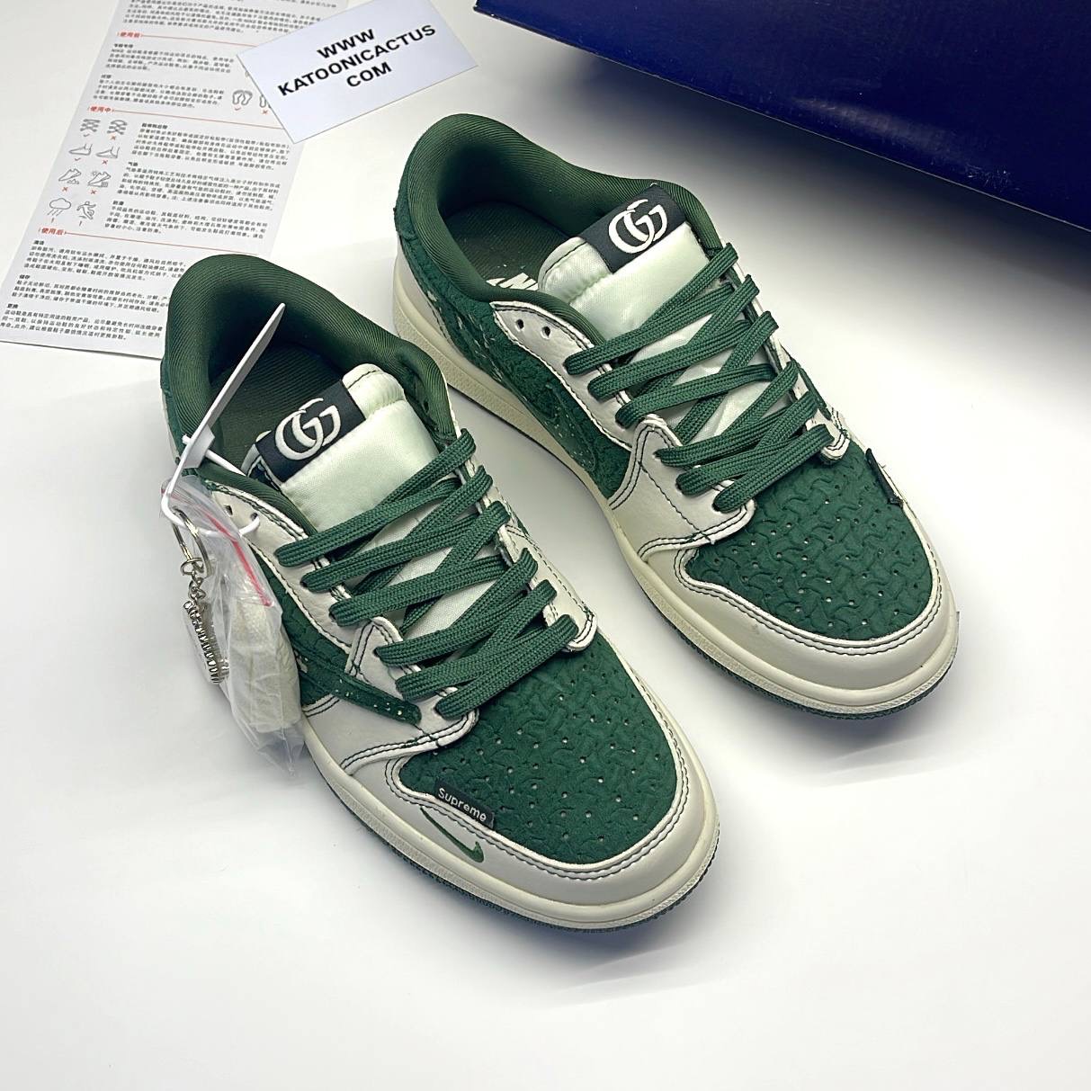 نایک ایر جردن وان لو تراویس سوپریم گوچی NIKE AIR JORDAN 1 LOW TRAVIS SCOTT X GUCCI X SUPRIM