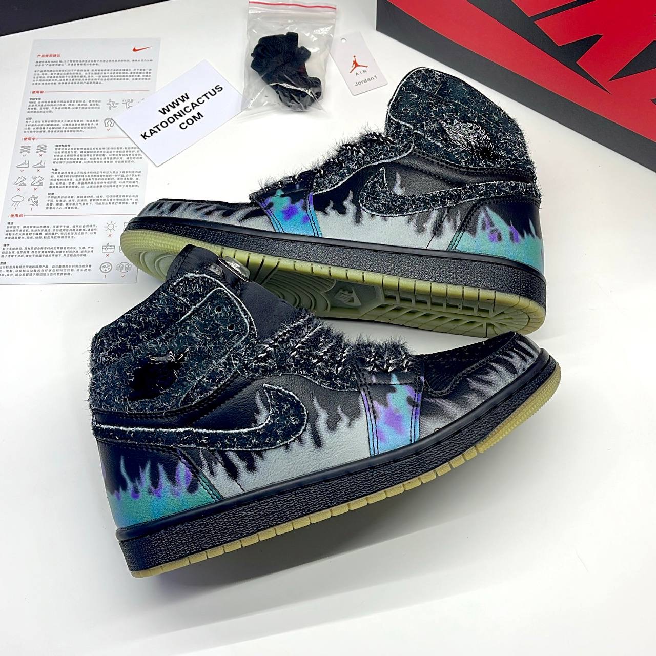 نایک ایر جردن وان ساقدار فورتون فلای هالووین NIKE AIR JORDAN 1 HIGH FORTUNE FLY HALLOWEEN