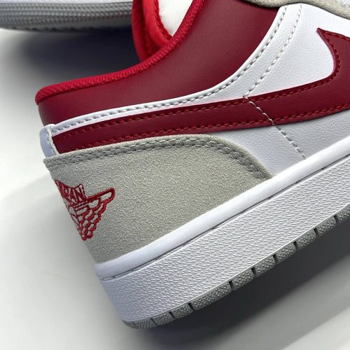 نایک ایر جردن وان لو طوسی قرمز NIKE AIR JORDAN 1 LOW LIGHT IRON ORE/GYM RED