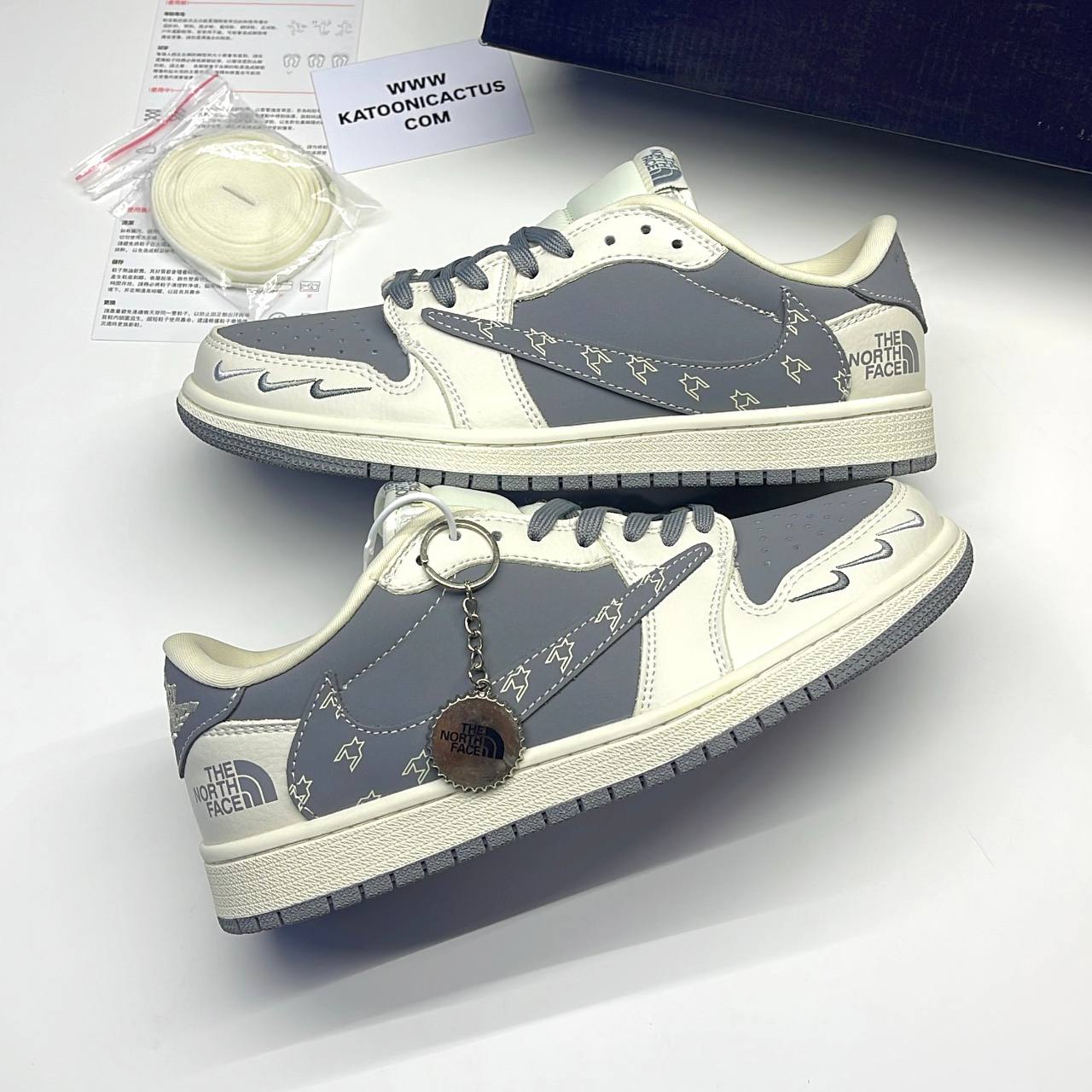 نایک ایر جردن وان لو تراویس اسکات نورث فیس NIKE AIR JORDAN 1 LOW TRAVIS SCOTT X NORTH FACE